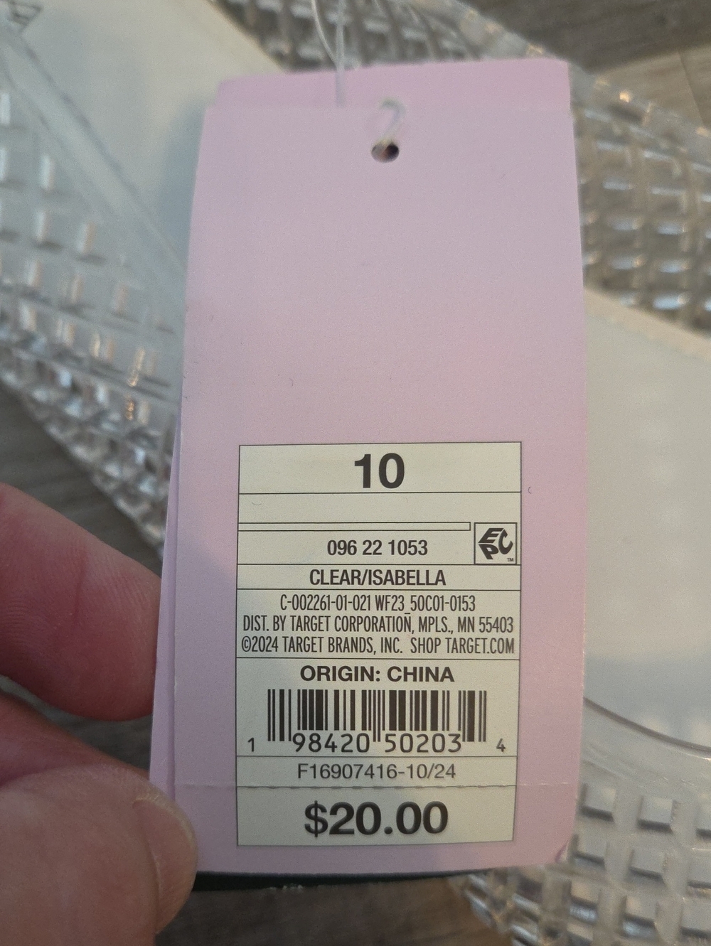 Clear Jelly Shoes Woven Flats, Size 10, Memory Foam Insoles, New w/ Tags - Picture 8 of 9